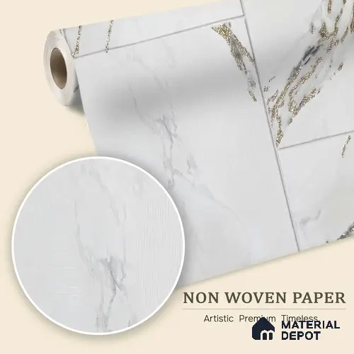 MH 244 | 10 Meter x 21 Inches Marble Look Wallpaper - 57.37 Sq. Ft.