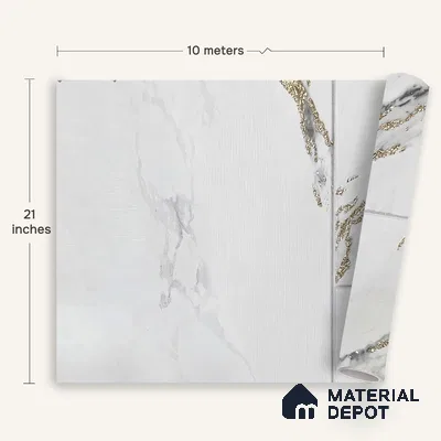 MH 244 | 10 Meter x 21 Inches Marble Look Wallpaper - 57.37 Sq. Ft.