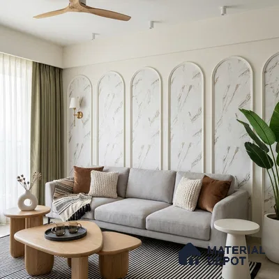 MH 244 | 10 Meter x 21 Inches Marble Look Wallpaper - 57.37 Sq. Ft.