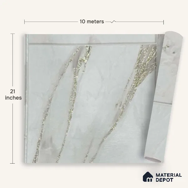 MH 246 | 10 Meter x 21 Inches Texture Look Wallpaper - 57.37 Sq. Ft. | Minimum 15% wastage during installation