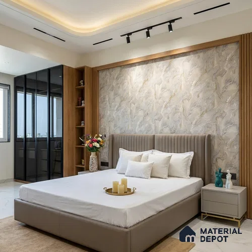 MH 257 | 10 Meter x 21 Inches Marble Look Wallpaper - 57.37 Sq. Ft.