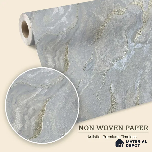 MH 257 | 10 Meter x 21 Inches Marble Look Wallpaper - 57.37 Sq. Ft.