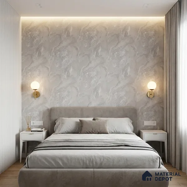 MH 258 | 10 Meter x 21 Inches Marble Look Wallpaper - 57.37 Sq. Ft.