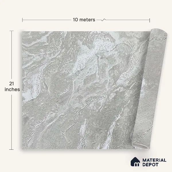 MH 258 | 10 Meter x 21 Inches Marble Look Wallpaper - 57.37 Sq. Ft.