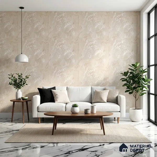 MH 259 | 10 Meter x 21 Inches Marble Look Wallpaper - 57.37 Sq. Ft. | Minimum 10% wastage during installation