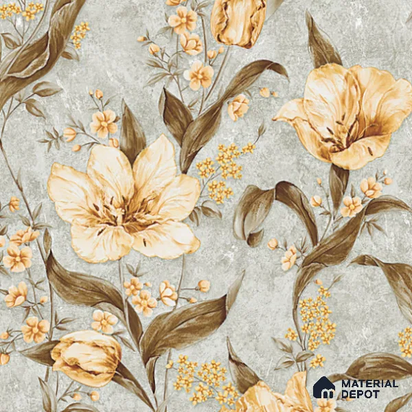 8023 | 10 Meter x 21 Inches Florals Look Wallpaper - 57.37 Sq. Ft. | Minimum 15% wastage during installation