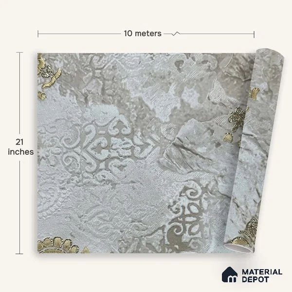 MH 275 | 10 Meter x 21 Inches Texture Look Wallpaper - 57.37 Sq. Ft. | Minimum 15% wastage during installation