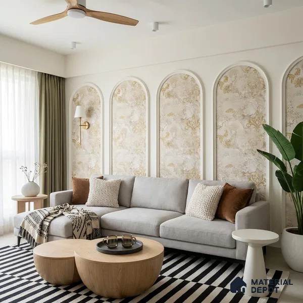 MH 275 | 10 Meter x 21 Inches Texture Look Wallpaper - 57.37 Sq. Ft. | Minimum 15% wastage during installation