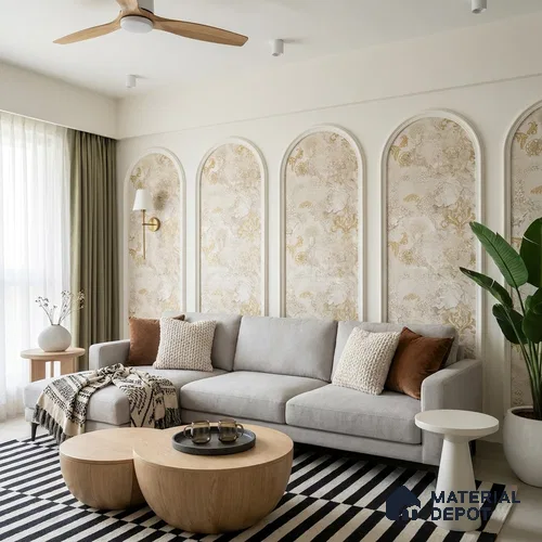 MH 275 | 10 Meter x 21 Inches Texture Look Wallpaper - 57.37 Sq. Ft. | Minimum 15% wastage during installation