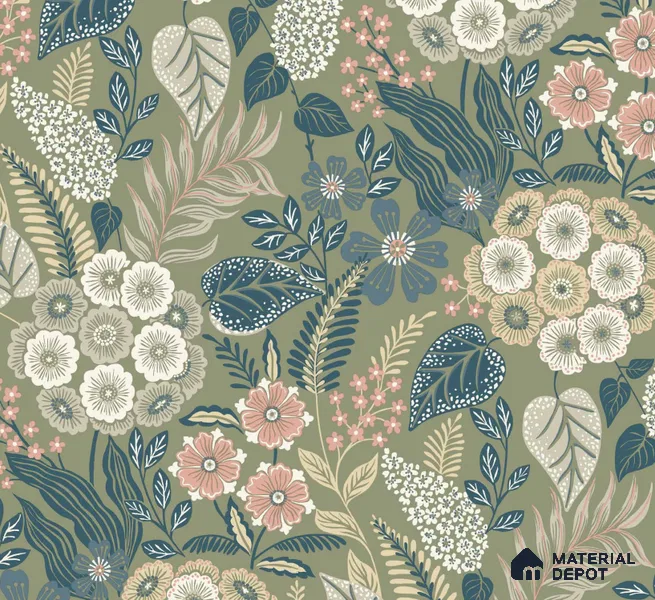 A76603 | 10 Meter x 21 Inches Florals Look Wallpaper - 57.37 Sq. Ft. | Minimum 15% wastage during installation