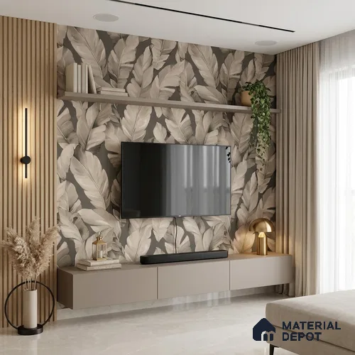 1364 | 10 Meter x 21 Inches Florals Look Wallpaper - 57.41 Sq. Ft. | Minimum 15% wastage during installation