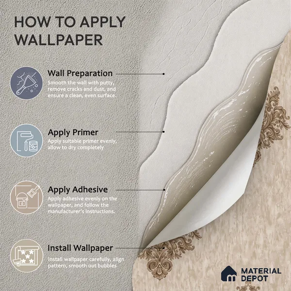 1306 | 10 Meter x 21 Inches Damask Look Wallpaper - 57.41 Sq. Ft. | Minimum 15% wastage during installation