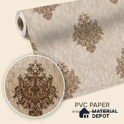 1306 | 10 Meter x 21 Inches Damask Look Wallpaper - 57.41 Sq. Ft. | Minimum 15% wastage during installation