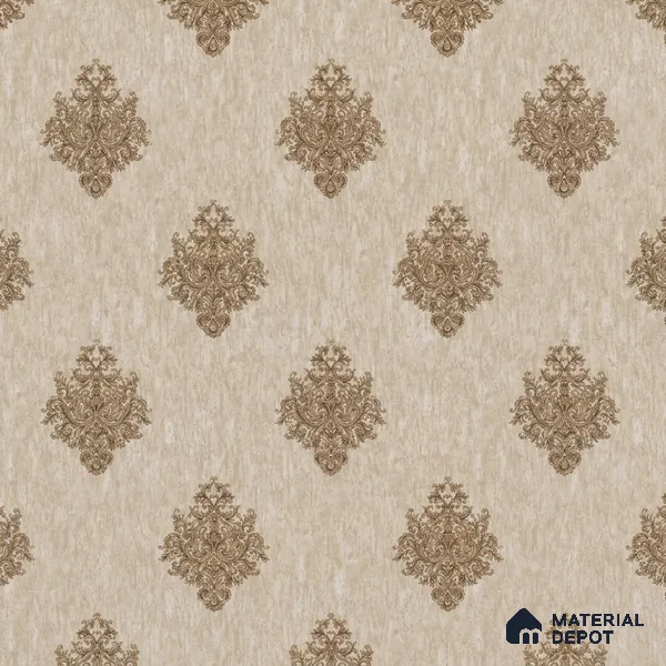 1306 | 10 Meter x 21 Inches Damask Look Wallpaper - 57.41 Sq. Ft. | Minimum 15% wastage during installation