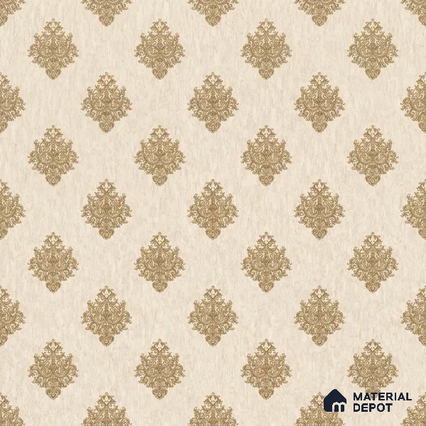1308 | 10 Meter x 21 Inches Damask Look Wallpaper - 57.41 Sq. Ft. | Minimum 15% wastage during installation