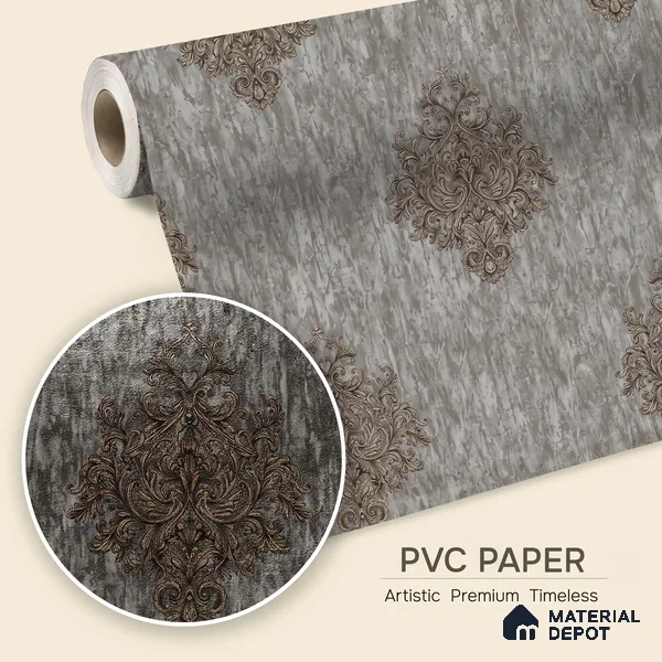 1309 | 10 Meter x 21 Inches Damask Look Wallpaper - 57.41 Sq. Ft. | Minimum 15% wastage during installation