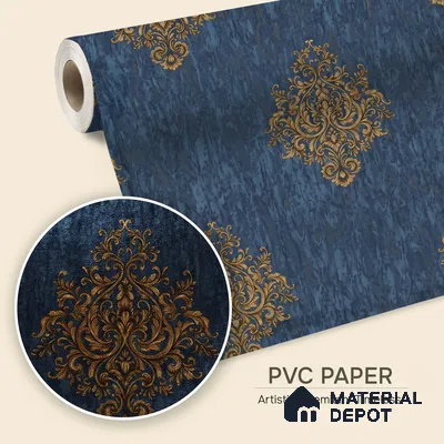 1310 | 10 Meter x 21 Inches Damask Look Wallpaper - 57.41 Sq. Ft. | Minimum 15% wastage during installation