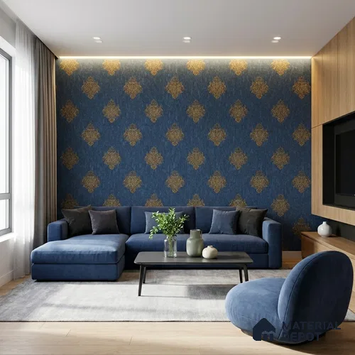 1310 | 10 Meter x 21 Inches Damask Look Wallpaper - 57.41 Sq. Ft. | Minimum 15% wastage during installation