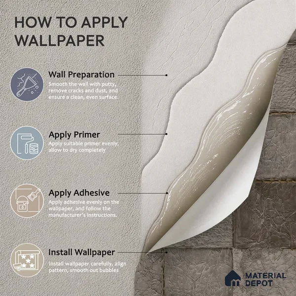 1335 | 10 Meter x 21 Inches Patterned Look Wallpaper - 57.41 Sq. Ft. | Minimum 15% wastage during installation