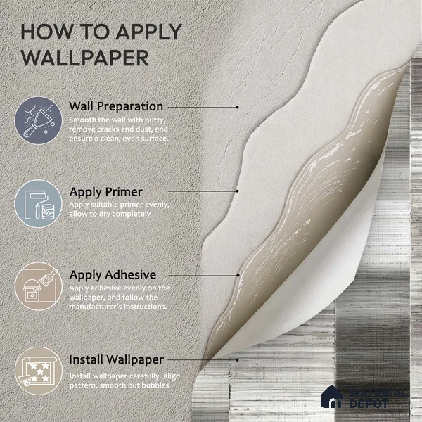 1337 | 10 Meter x 21 Inches Patterned Look Wallpaper - 57.41 Sq. Ft. | Minimum 15% wastage during installation