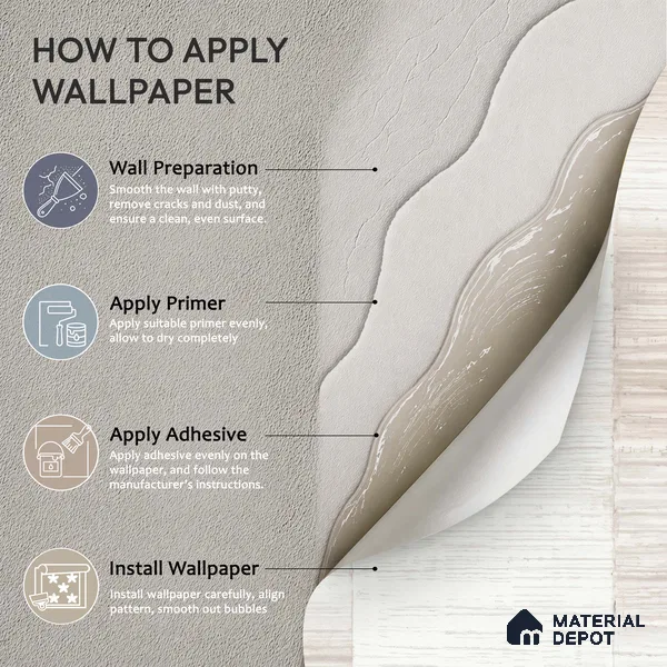 1340 | 10 Meter x 21 Inches Patterned Look Wallpaper - 57.41 Sq. Ft. | Minimum 15% wastage during installation