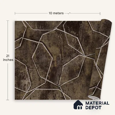 1341 | 10 Meter x 21 Inches Patterned Look Wallpaper - 57.41 Sq. Ft. | Minimum 15% wastage during installation