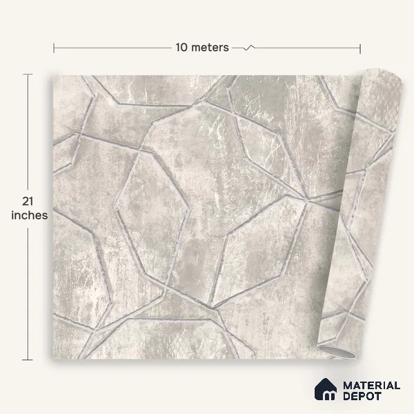 1342 | 10 Meter x 21 Inches Patterned Look Wallpaper - 57.41 Sq. Ft. | Minimum 15% wastage during installation