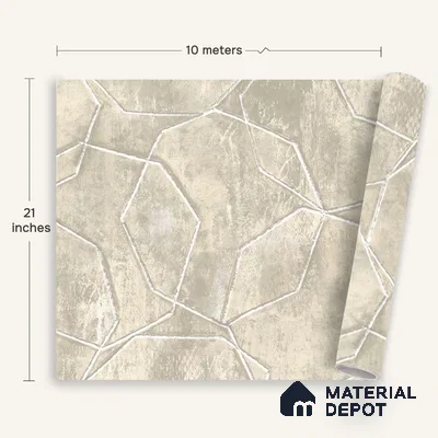 1343 | 10 Meter x 21 Inches Patterned Look Wallpaper - 57.41 Sq. Ft. | Minimum 15% wastage during installation