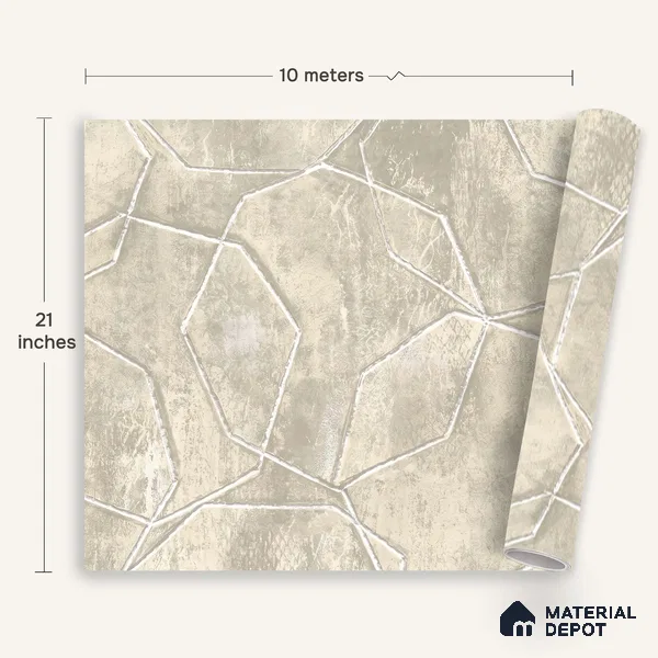 1343 | 10 Meter x 21 Inches Patterned Look Wallpaper - 57.41 Sq. Ft. | Minimum 15% wastage during installation