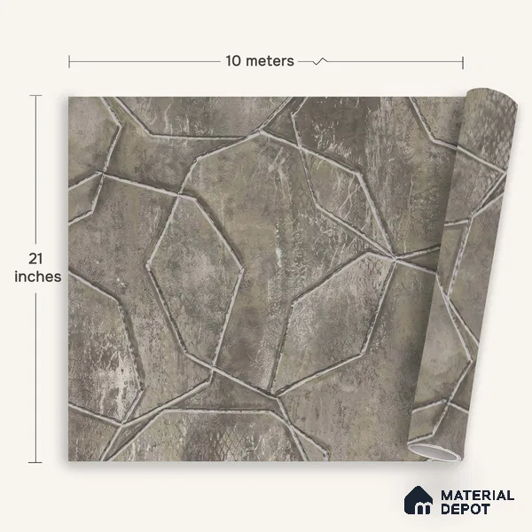 1344 | 10 Meter x 21 Inches Patterned Look Wallpaper - 57.41 Sq. Ft. | Minimum 15% wastage during installation