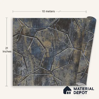 1345 | 10 Meter x 21 Inches Patterned Look Wallpaper - 57.41 Sq. Ft. | Minimum 15% wastage during installation