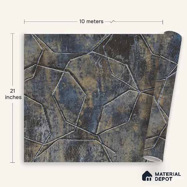 1345 | 10 Meter x 21 Inches Patterned Look Wallpaper - 57.41 Sq. Ft. | Minimum 15% wastage during installation