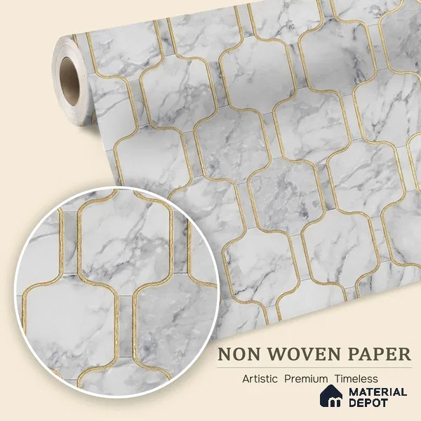 MH 248 | 10 Meter x 21 Inches Patterned Look Wallpaper - 57.37 Sq. Ft.