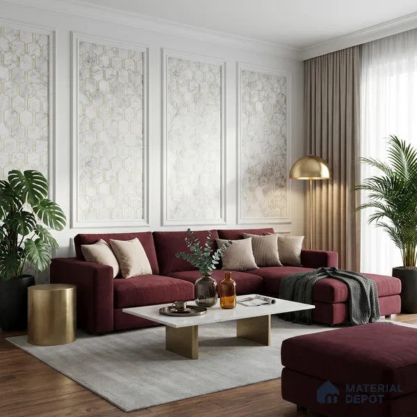 MH 248 | 10 Meter x 21 Inches Patterned Look Wallpaper - 57.37 Sq. Ft.