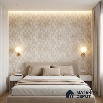 MH 247 | 10 Meter x 21 Inches Patterned Look Wallpaper - 57.37 Sq. Ft. | Minimum 15% wastage during installation