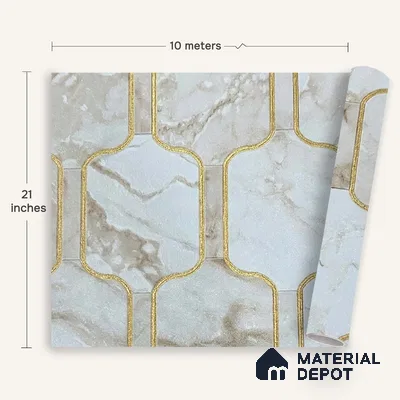 MH 247 | 10 Meter x 21 Inches Patterned Look Wallpaper - 57.37 Sq. Ft. | Minimum 15% wastage during installation