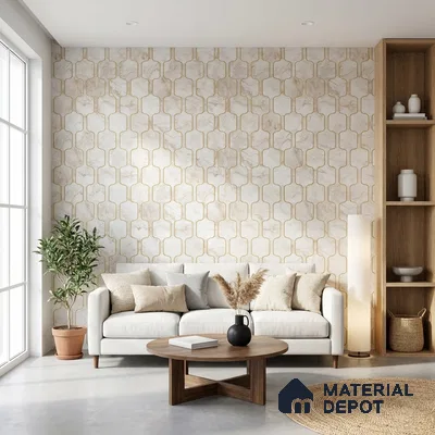 MH 247 | 10 Meter x 21 Inches Patterned Look Wallpaper - 57.37 Sq. Ft. | Minimum 15% wastage during installation
