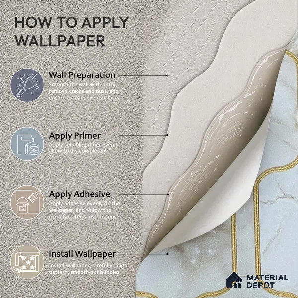 MH 247 | 10 Meter x 21 Inches Patterned Look Wallpaper - 57.37 Sq. Ft. | Minimum 15% wastage during installation