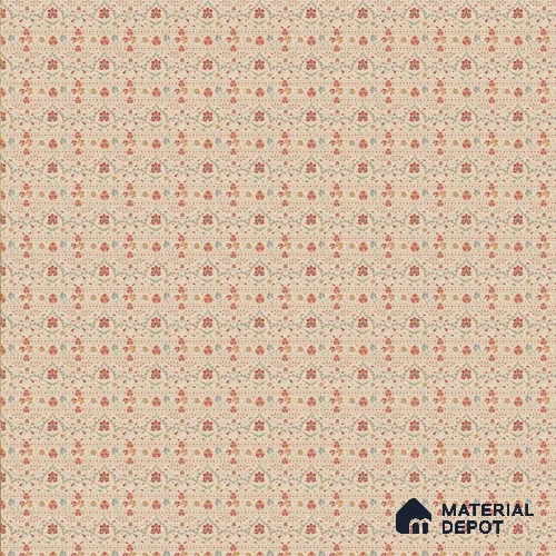 Phulkari Indian Canvas 10 Meter x 19.68 Inches Wallpaper Roll in Beige Color - 54 Sq. Ft. | Minimum 15% wastage during installation