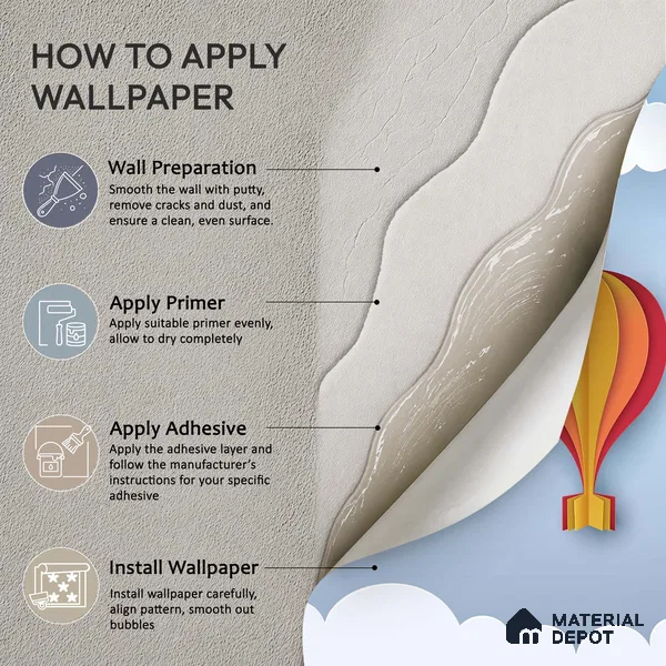 Balloons drifting upward in Sky Wallpaper | WP 05237 B Non Woven | 150 GSM WP01MTF Paper | (MOQ = 30 Sq. Ft.) | Design change not possible