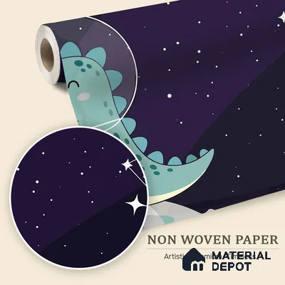 Exploring Outer Space and the Universe Wallpaper Among Twinkling Stars | WP 05247 B Non Woven | 150 GSM WP01MTF Paper | (MOQ = 30 Sq. Ft.)
