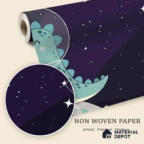 Exploring Outer Space and the Universe Wallpaper Among Twinkling Stars | WP 05247 B Non Woven | 150 GSM WP01MTF Paper | (MOQ = 30 Sq. Ft.)