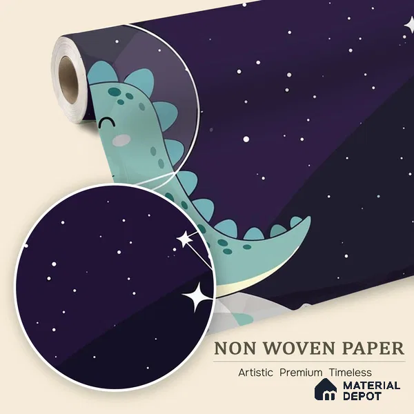 Exploring Outer Space and the Universe Wallpaper Among Twinkling Stars | WP 05247 B Non Woven | 150 GSM WP01MTF Paper | (MOQ = 30 Sq. Ft.)