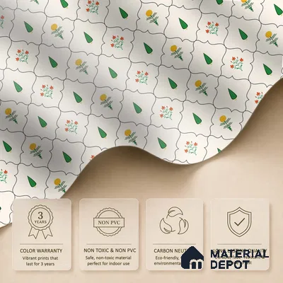 Heritage Mughal Jharoka Floral Design Wallpaper Inspired by Classical Architecture | WP 05257 B Non Woven | 150 GSM WP01MTF Paper | (MOQ = 30 Sq. Ft.)