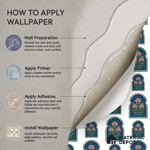 Traditional Mughal Floral Pattern Wallpaper with Decorative Jharoka Elements | WP 05258 B Non Woven | 150 GSM WP01MTF Paper | (MOQ = 30 Sq. Ft.)