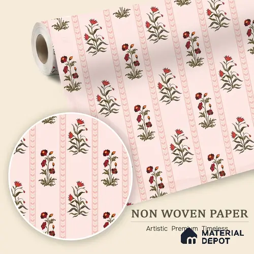 Hand-Drawn Spectrum of Colorful Geometric Blossoms Wallpaper for Fabric Textiles | WP 05264 B Non Woven | 150 GSM WP01MTF Paper | (MOQ = 30 Sq. Ft.)