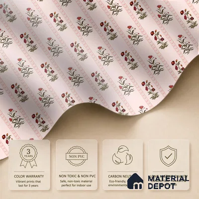 Hand-Drawn Spectrum of Colorful Geometric Blossoms Wallpaper for Fabric Textiles | WP 05264 B Non Woven | 150 GSM WP01MTF Paper | (MOQ = 30 Sq. Ft.)