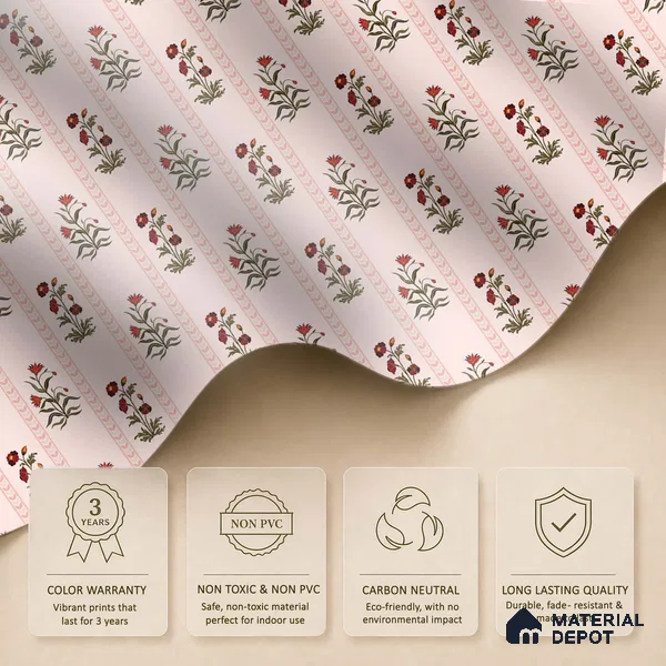 Hand-Drawn Spectrum of Colorful Geometric Blossoms Wallpaper for Fabric Textiles | WP 05264 B Non Woven | 150 GSM WP01MTF Paper | (MOQ = 30 Sq. Ft.)