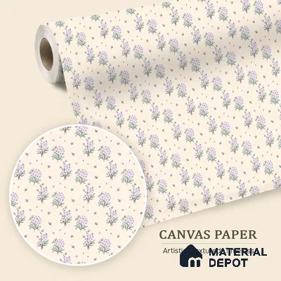 Delicate Ditsy Floral Arrangement Wallpaper of Tiny Blossoms in Seamless Repeat | WP 05266 Canvas | 250 GSM WP01CNF Paper | (MOQ = 30 Sq. Ft.)