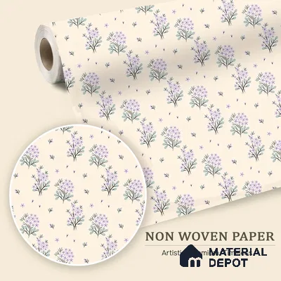 Delicate Ditsy Floral Arrangement Wallpaper of Tiny Blossoms in Seamless Repeat | WP 05266 B Non Woven | 150 GSM WP01MTF Paper | (MOQ = 30 Sq. Ft.)